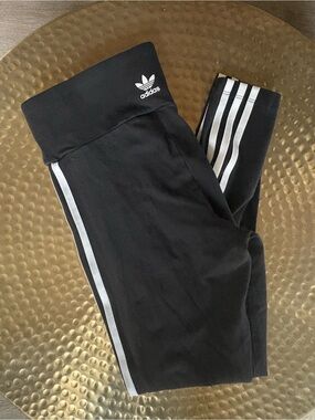 Adidas Adicolor Trefoil Leggings Cotton Stretch Size M Vintage Inspired